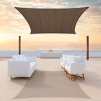 ColourTree TAPR1616 Custom Size 6' x 12' Brown Sun Shade Sail Canopy UV Block by ColourTree