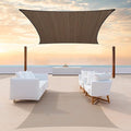 ColourTree TAPR1616 Custom Size 21' x 24' Brown Sun Shade Sail Canopy UV Block by ColourTree