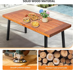 VINGLI 69 Inch Wood Dining Table - Image 5