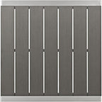 Modway Shore Aluminum Outdoor Patio Square Bar Table in Silver Gray - Image 5
