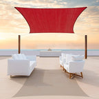 ColourTree TAPR1616 Custom Size 10' x 14' Red Sun Shade Sail Canopy UV Block by ColourTree