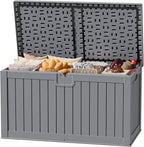 JUMMICO 250 Gallon Outdoor Resin Deck Box by JUMMICO