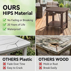 Y&M Outdoor Side Table, HIPS Adirondack Small Double Layer Table, Waterproof - Image 7