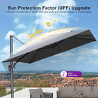 PURPLE LEAF 9 FT Cantilever Patio Umbrella - Image 8