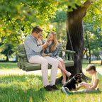 VINGLI Upgraded Patio Wooden Porch Swing - Image 7