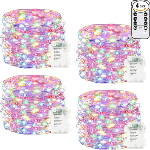 4Pack 80Ft 240LED Fairy Lights Battery Operated by BHCLIGHT