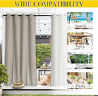 NICETOWN 2 Panels Fixed Outdoor Curtains - Image 8