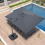 PURPLE LEAF 9'×11.5' Cantilever Patio Umbrella - Image 2