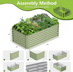 6x3x2FT Galvanized Raised Garden Bed, Galvanized Planter Boxes Outdoor - Image 4