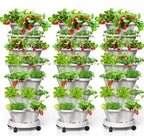 7 Tiered Strawberry Vertical Planter Tower Garden 3 Pack, Stackable Planter by Tectsia