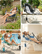 KingCamp Hammock Chair with Footrest – Heavy Duty Swinging Rocking Camping - Image 8
