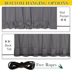 NICETOWN 2 Panels Outdoor Curtains Waterproof Pocket & Back Tab on Top & Bottom - Image 2
