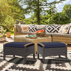 RELAX4LIFE Outdoor Wicker Ottomans - Image 9