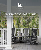 KINGYES Oversized Outdoor Rocking Chair, All-Weather Patio Rocking Chairs - Image 10