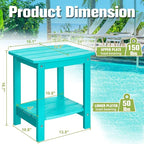 Y&M Outdoor Side Table, HIPS Adirondack Small Double Layer Table, Waterproof - Image 5