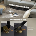 WOHOMO Folding Coffee Table 39.3'' Black Coffee Tables - Image 3