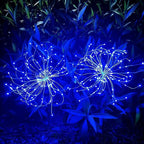 JJGoo Solar Firework Lights, 2 Pack 150 LEDs 2 Lighting Modes Solar Lights - Image 2