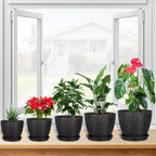 5 Pcs Plant pots, 7.5/6.5/5.7/4.9/4.1 inch Pots - Image 6