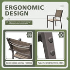 Flamaker Patio Chairs Textilene Outdoor Chairs Set of 6 Stackable Dining Chair - Image 4