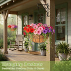 4 Pack 14 Inch Hanging Baskets for Plants Outdoor Metal Hanging Planter Hanging - Image 6