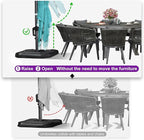 PURPLE LEAF 11.5' X 11.5' Telescopic Patio Umbrella Outdoor Cantilever Umbrella - Image 5