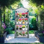 Mini Greenhouse for Indoor Outdoor, Plant Green House 4-Tier Rack Stand - Image 7