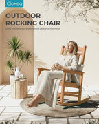 Ciokea Oversized Outdoor Rocking Chair, 380lbs Heavy-Duty Large Patio Rocker - Image 4