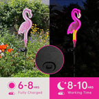 Flamingo Solar Lights Outdoor Decor, Solar Pink Flamingos Outdoor - Image 3