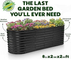 Plant & Plot Galvanized Raised Garden Beds Outdoor // 8×2×2 ft Planter Raised - Image 5