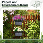 Layhit 6 Pcs Wall Hanging Planters Outdoor Pot Planter Wine Barrel Planter - Image 5