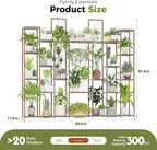 Bamworld Plant Shelf Indoor 30 Pots Large Plant Shelf Wide Tall Outdoor Plant - Image 5
