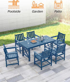 5 Pieces HDPE Patio Dining Set, Outdoor Table and Chairs - Image 6