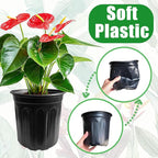 60 Pack 1 Gallon Flexible Plant Nursery Pots, Flower Plant Container, Seedling - Image 3