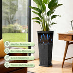 Set of 2 32 Inch Tall Plastic Planters - Image 2