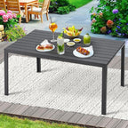 AECOJOY 60" Outdoor Dining Table, Aluminum Patio Table - Image 7