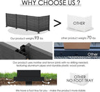 Kozyard 50" W x 48" H Outdoor Privacy Screens Aluminum Post, Air Conditioner - Image 4
