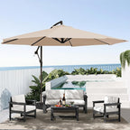 SERWALL 4 Pieces HDPE Outdoor Sofa Set - Image 9