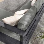 Modway Tahoe Modular Aluminum 2-Piece Outdoor Patio Furniture Gray Charcoal - Image 7