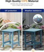 YEFU Outdoor Side Table for Patio: 16" HIPS Weather - Image 5