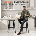 NUNU LAB HDPE Weatherproof Bar Stools Set of 2-29 Inch Bar Height Stools - Image 5