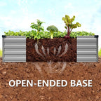 Vengarus 2 Pack 9x3x1FT Galvanized Raised Garden Bed Kit, Outdoor Metal Planter - Image 3