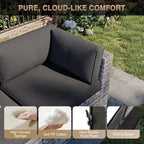 Aoxun Patio Furniture Sets, 7-Piece Outdoor Patio Furniture - Image 3