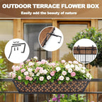 24 Inch Window Box Planters Outdoor, Deck Railing Planter Boxes - Image 5