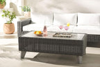 SAFAVIEH Couture Collection Margarita Dark Grey Faux Wicker Rectangle - Image 2