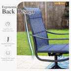 Sophia & William Outdoor Patio Dining Set 5 Pieces, 4 x Textilene Swivel Patio - Image 5