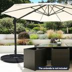 Tangkula 4 Pieces 185lbs Cantilever Offset Patio Umbrella Base, Water & Sand - Image 4