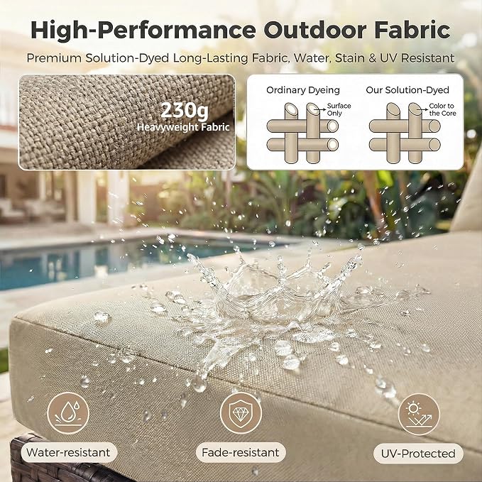 NICESOUL 6 Piece Patio Furniture Set - Image 9