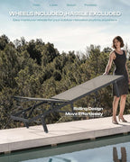 Pool Lounge Chairs Set of 3，Outdoor Lounge Chairs - Image 4
