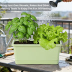 Window Box Planter 6 Packs, 13.8 Inches Rectangle Flower Pots - Image 3