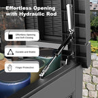 ROJIK Outdoor Storage Housing Deck Box, Waterproof Patio Furniture, Garden Tools - Image 3